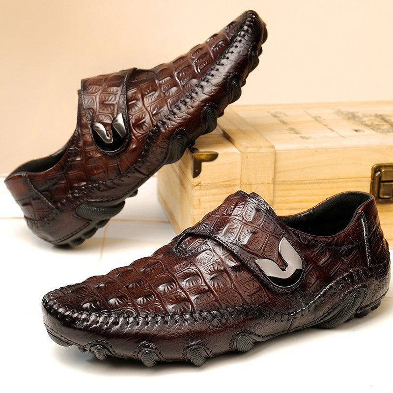 Men's New Light Luxury Fashion Formal Business Casual One Foot Leather Shoes