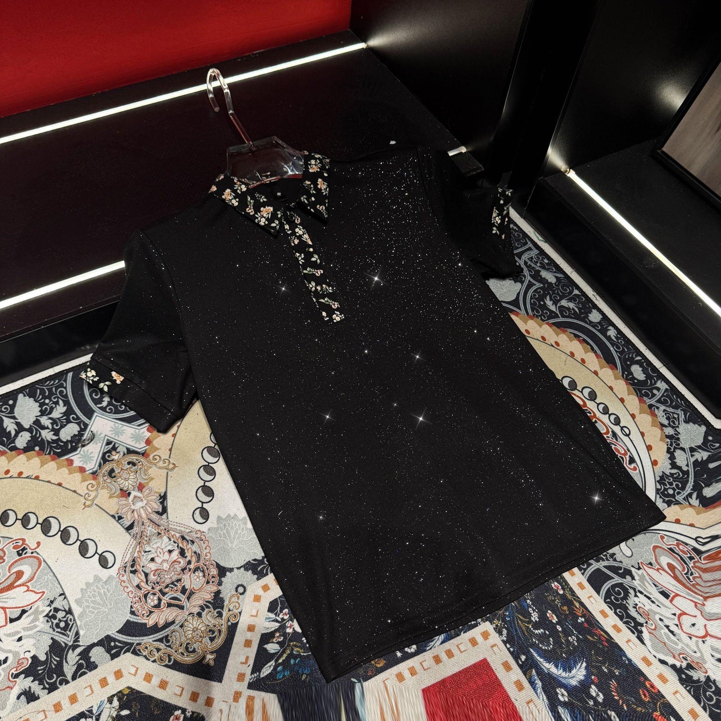 Lace Starry Polo Short Sleeve