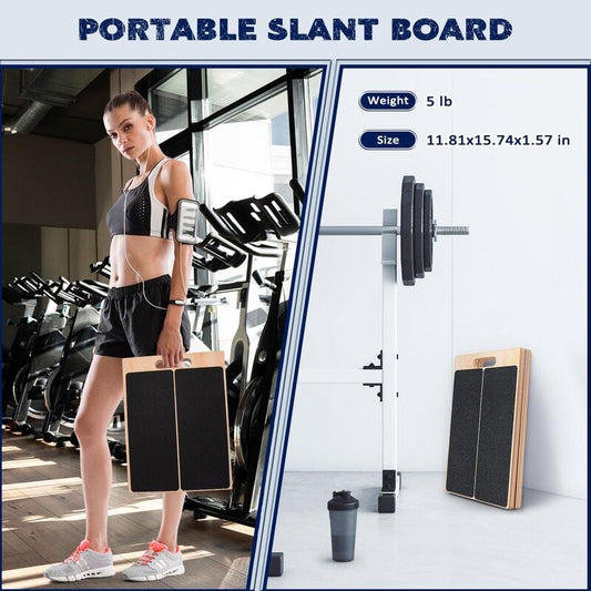 Portable Wooden Slant Board for Calf Stretching