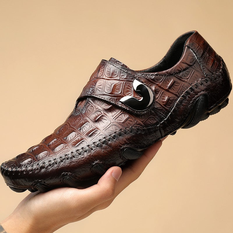 Men's New Light Luxury Fashion Formal Business Casual One Foot Leather Shoes