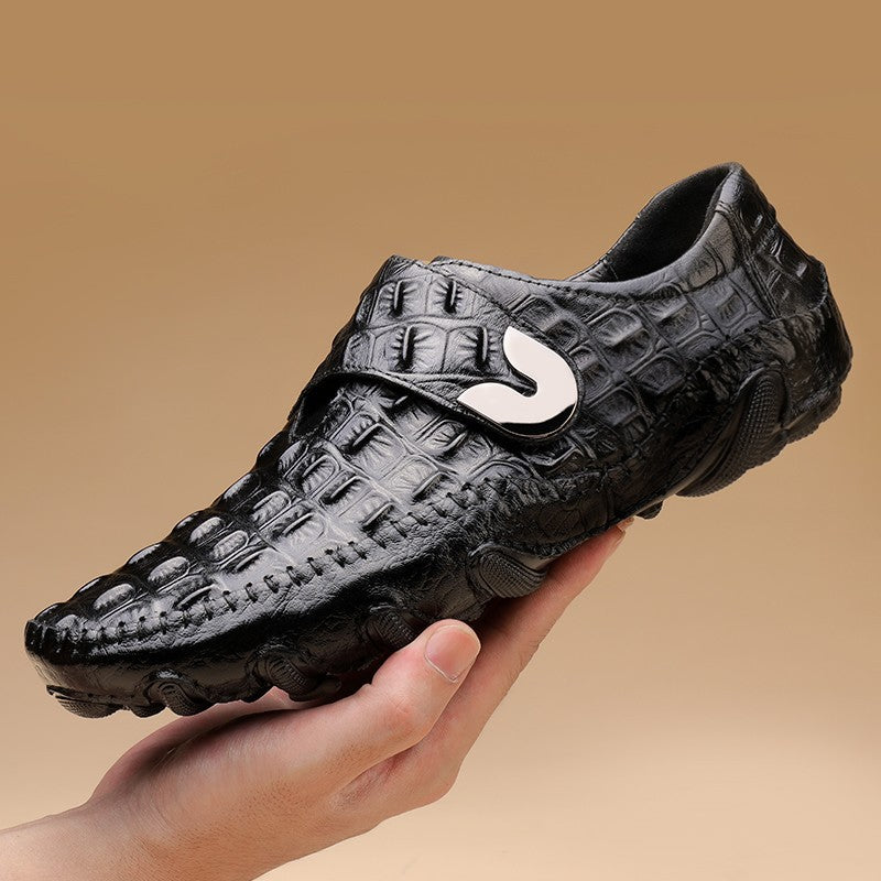 Men's New Light Luxury Fashion Formal Business Casual One Foot Leather Shoes