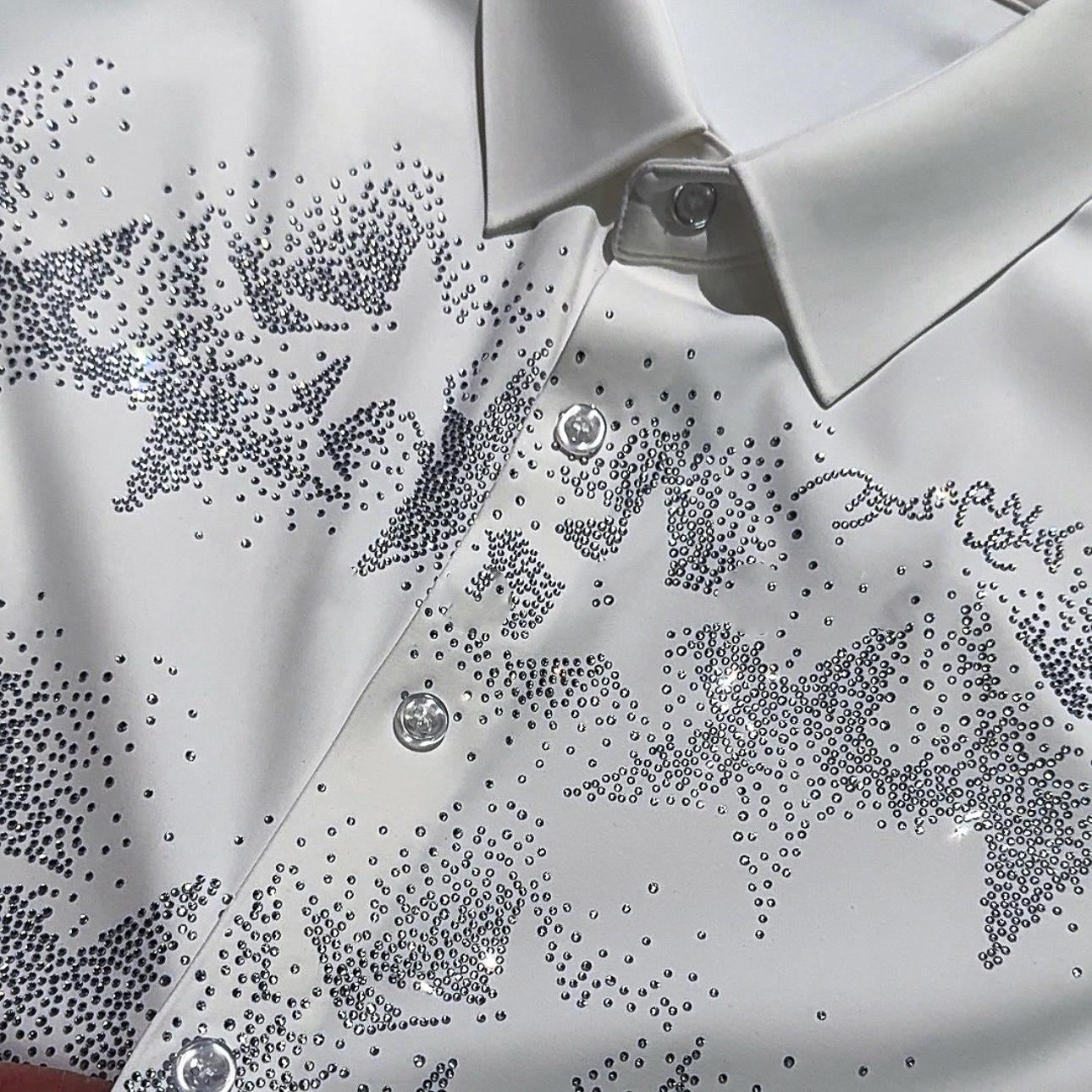 Heavy Industry Hot Stamping High Elasticity Long Sleeved Shirt