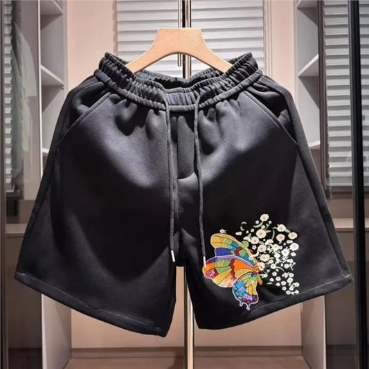 Men's Summer New Butterfly Embroidered Shorts