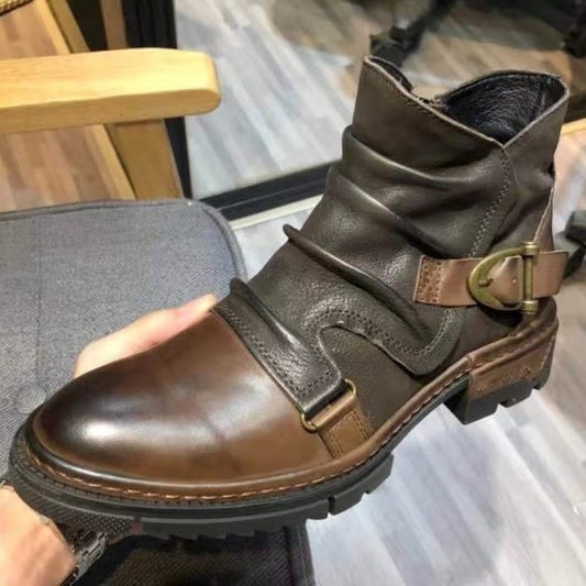 Men's Stitching Jack Captain Round Head Martin Boots