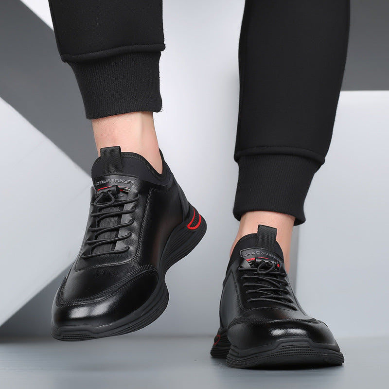 Men's new business embroidery casual sports shoes