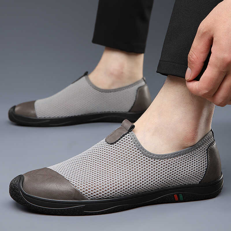 Men's new thin soft soled breathable driving shoes