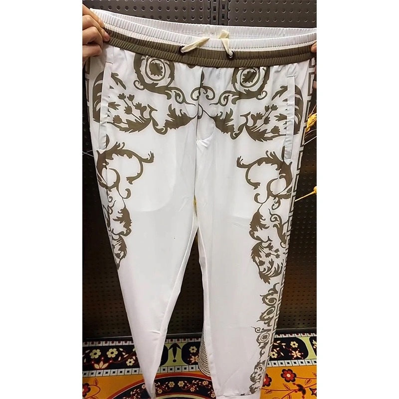 Men's new patterned Longteng embroidered casual sweatpants