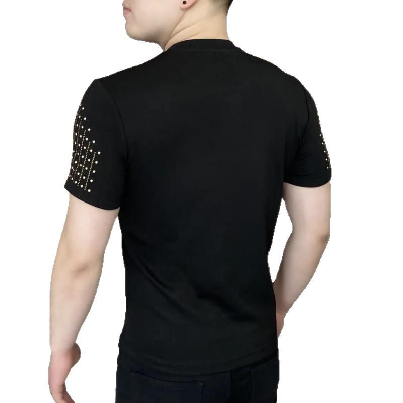 Men's new round neck versatile Golden Horse galloping trend casual T-shirt