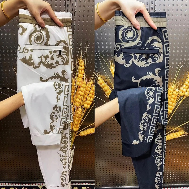 Men's new patterned Longteng embroidered casual sweatpants