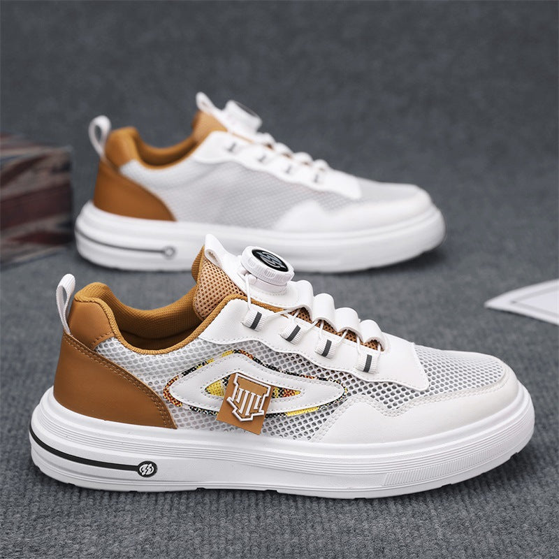 Men's new mesh rotating button casual shoes
