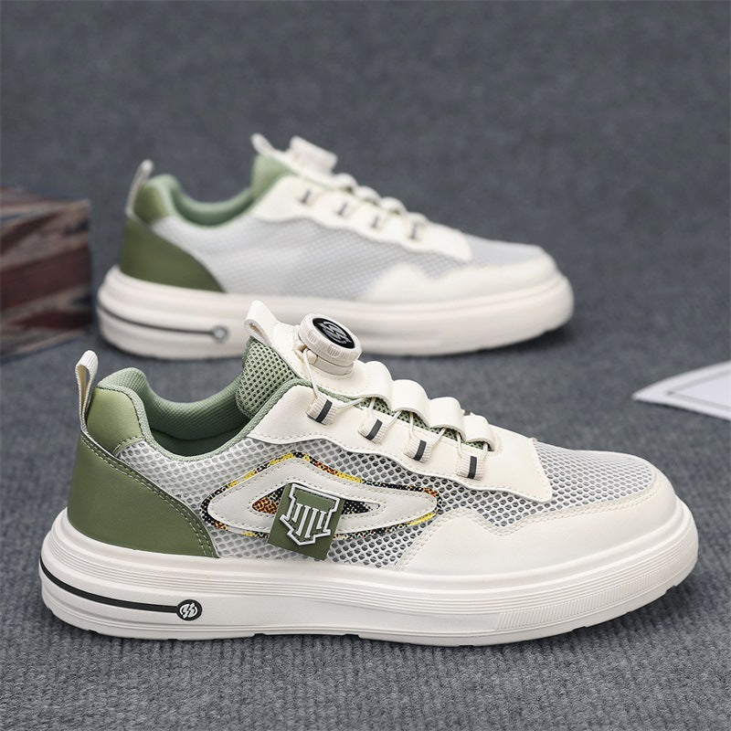 Men's new mesh rotating button casual shoes