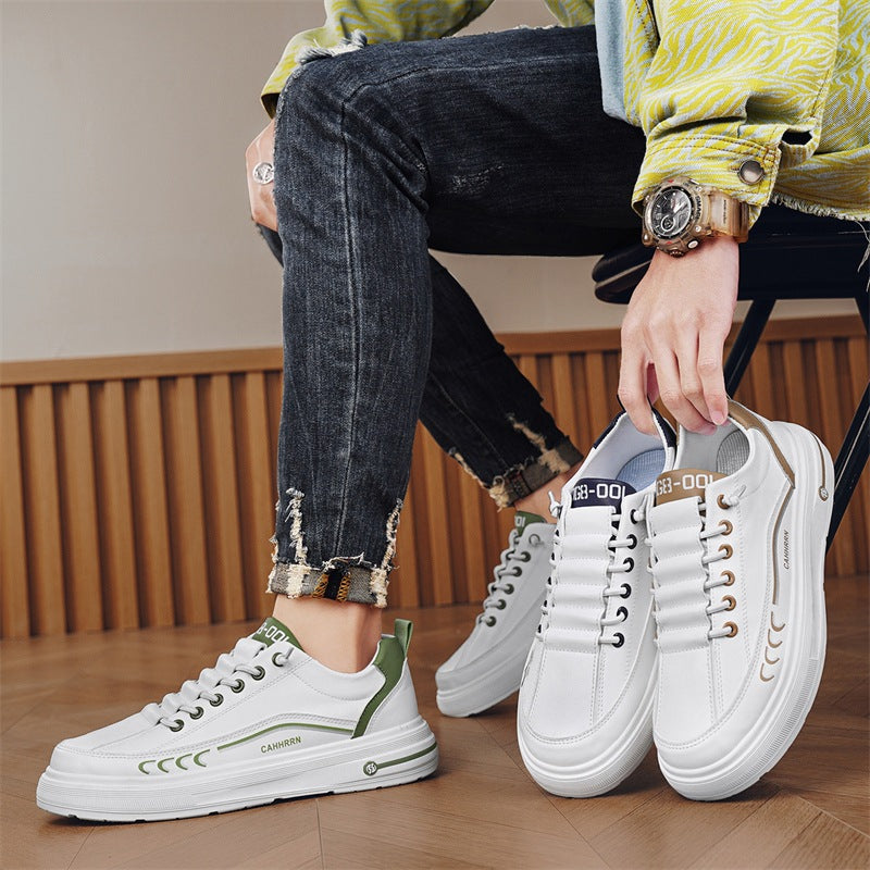 Men's new leather fashionable board shoes