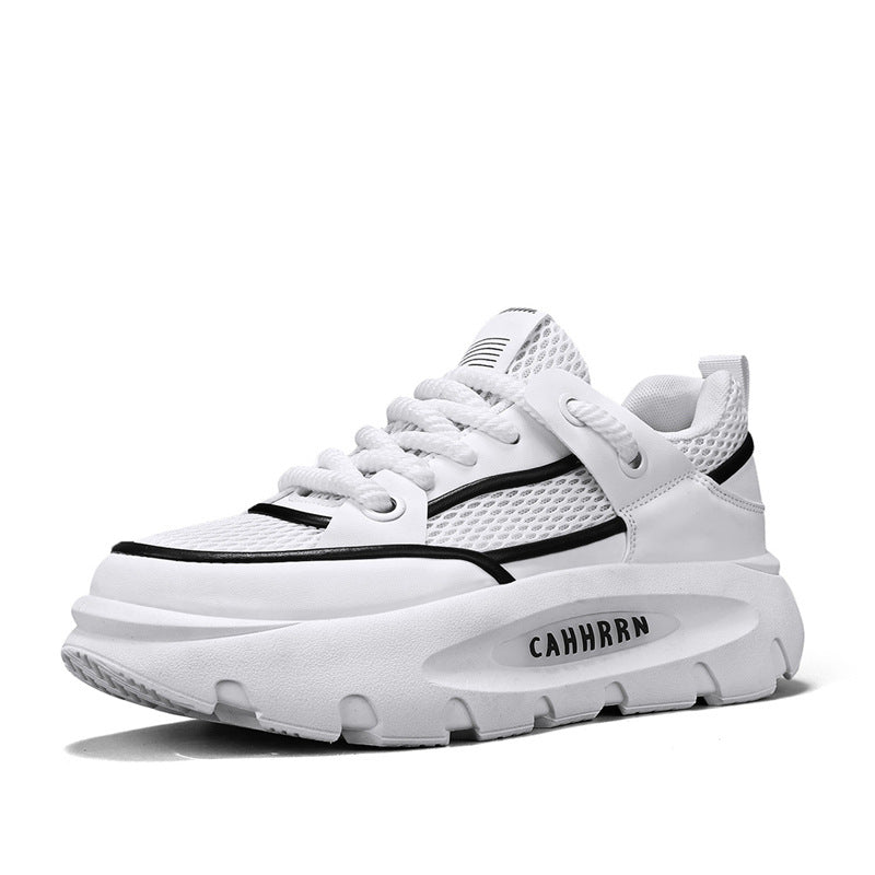 Men's new mesh casual breathable thick soled trendy sports shoes