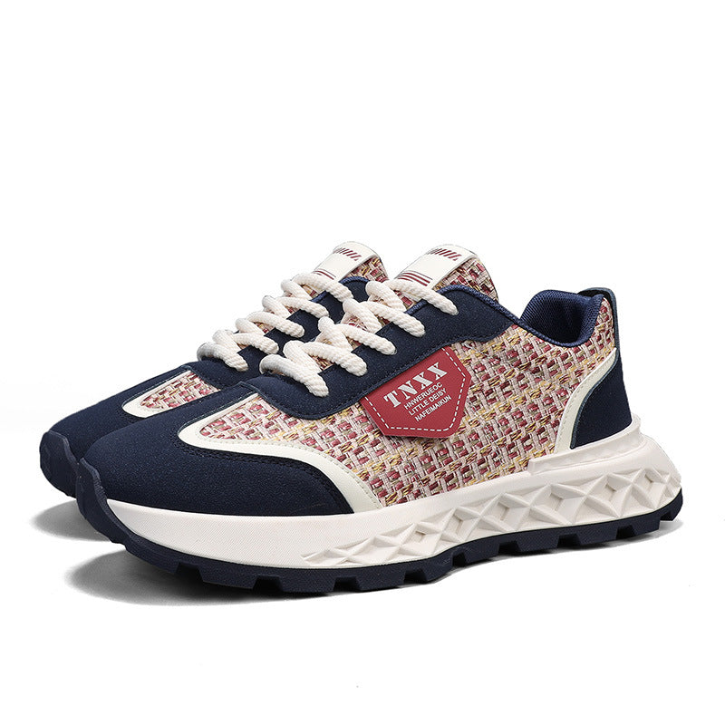 Men's new mesh casual breathable thick soled sports shoes