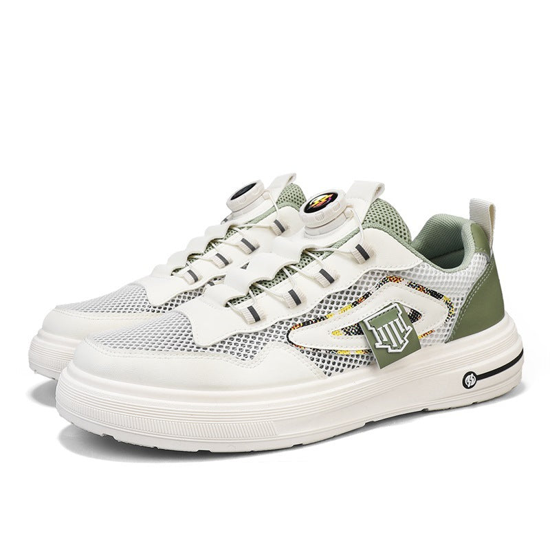 Men's new mesh rotating button casual shoes