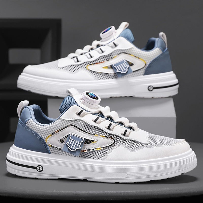 Men's new mesh rotating button casual shoes