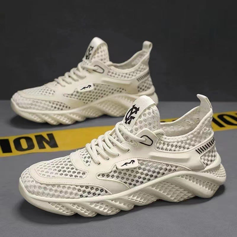 Men's new summer breathable hollow thin casual running shoes