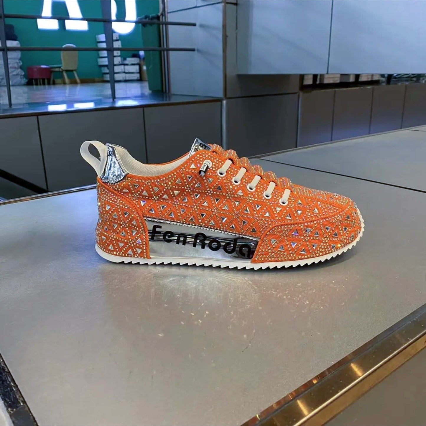 Hot stamping casual shoes
