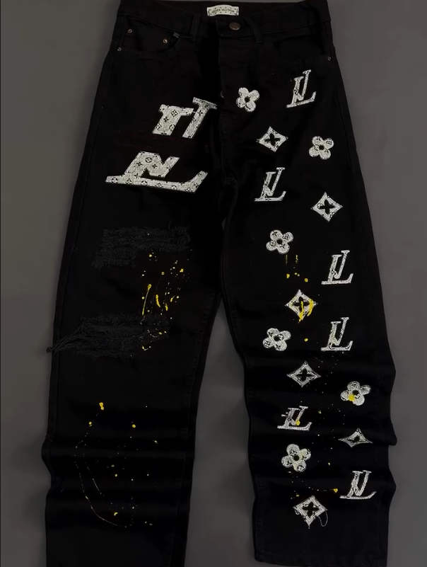 Luxury Printed Sparkling Diamond Pants