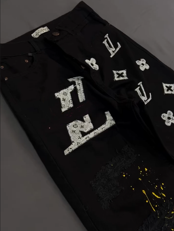 Luxury Printed Sparkling Diamond Pants
