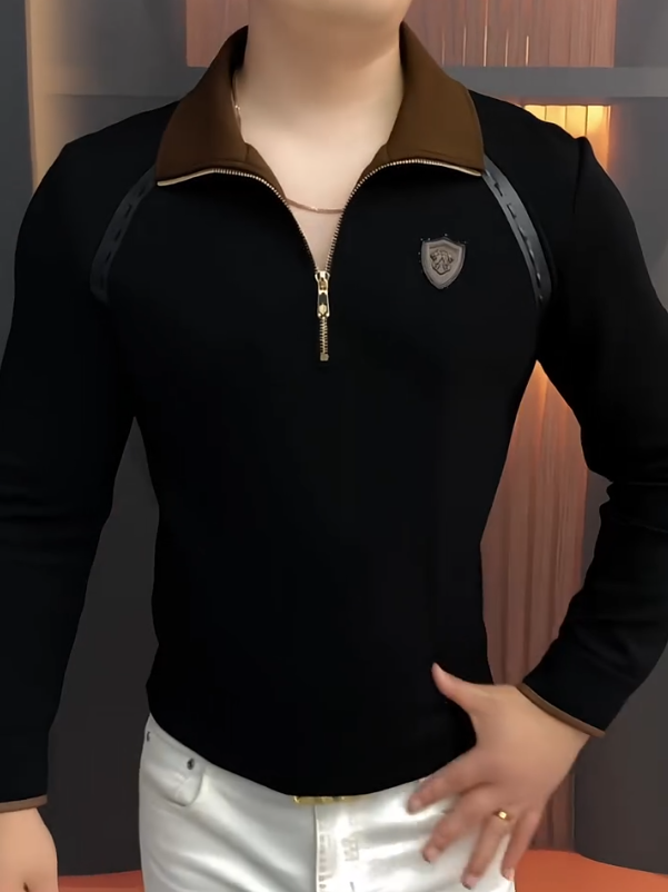 Men's Collar Zipper Sweatshirt