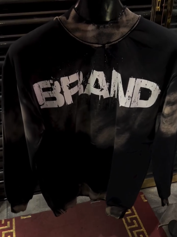 Men's Sparkling Diamond Cool Portrait Long Sleeved Sweatshirt