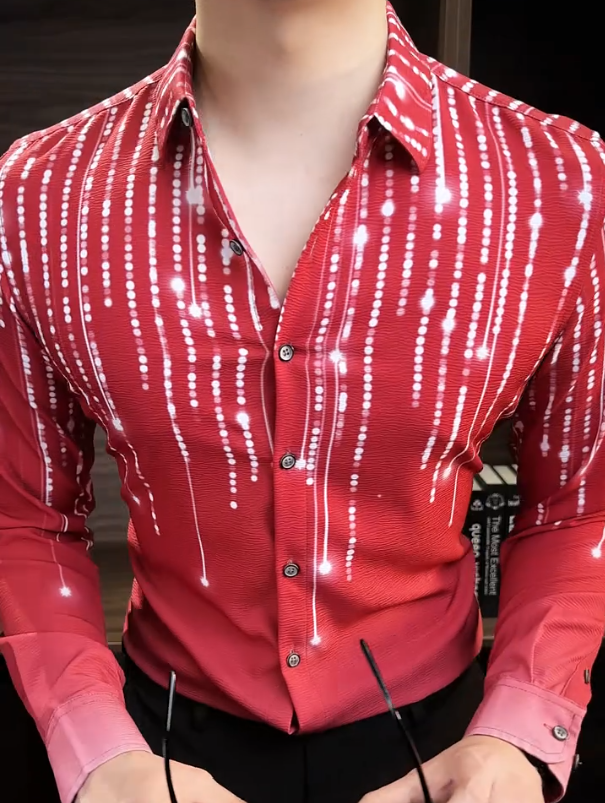 Men's Starlight Shining Long Sleeve Shirt