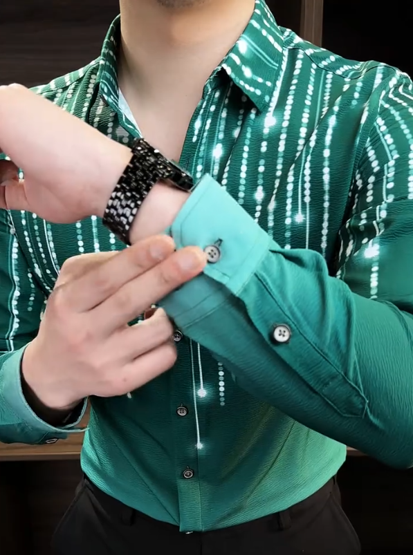 Men's Starlight Shining Long Sleeve Shirt