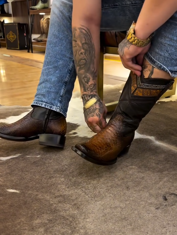 Rustic Rodeo Rider Cowboy Boots