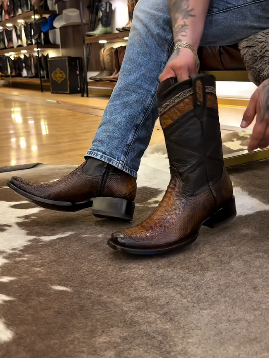 Rustic Rodeo Rider Cowboy Boots