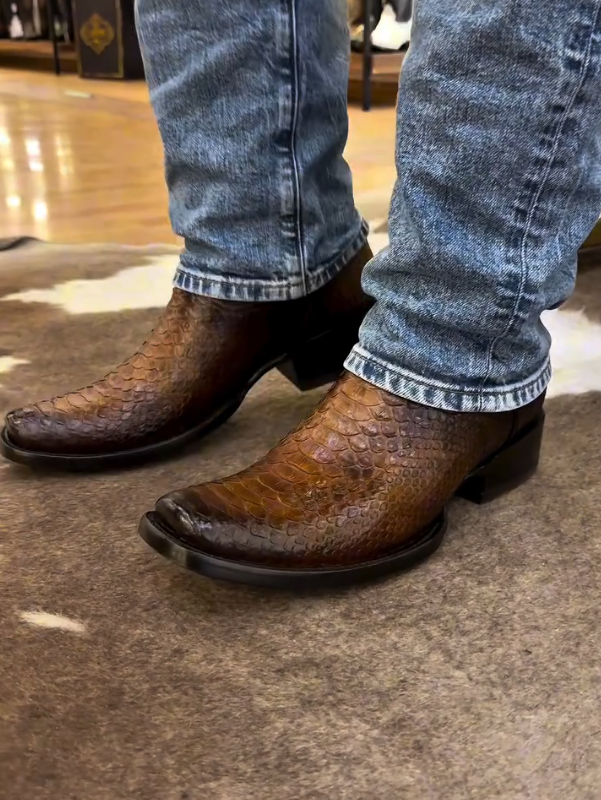 Rustic Rodeo Rider Cowboy Boots