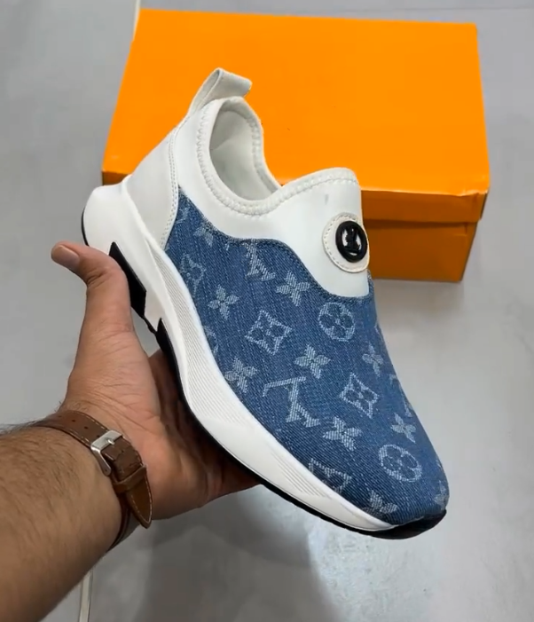 Monogram Denim Slip-On Sneakers