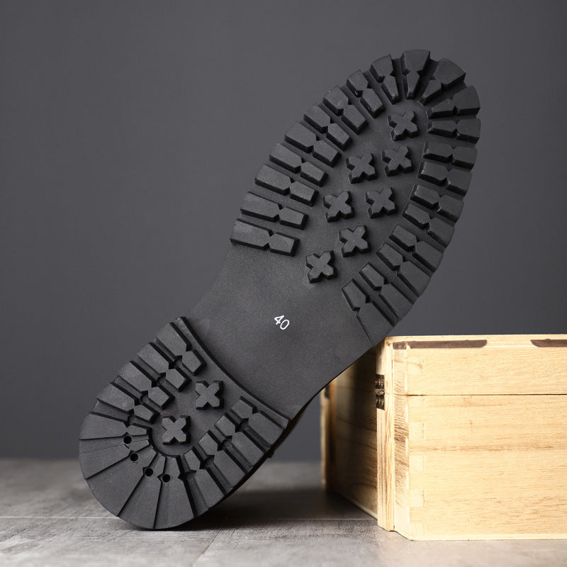 Rugged Leather Ankle Boots