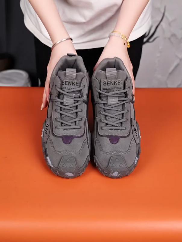 Grey Hiking-Style Air Sneakers