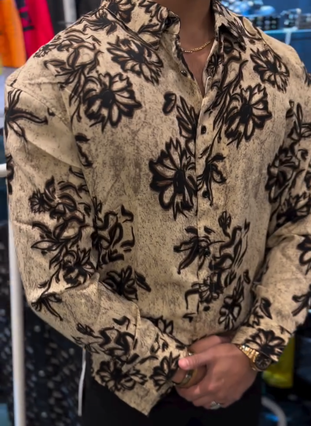 Men's Ink Tie Dye Floral Shirt