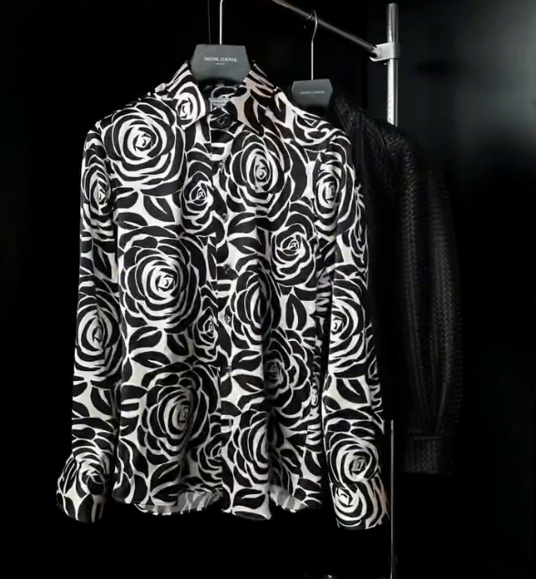 Men's New Rose Printed Shirt
