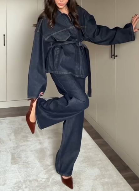 Women's New Denim Strap Set