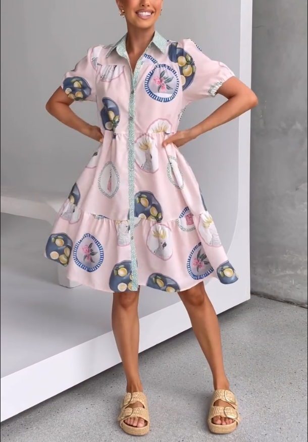 Women's New Fruit Plate Printed Dress