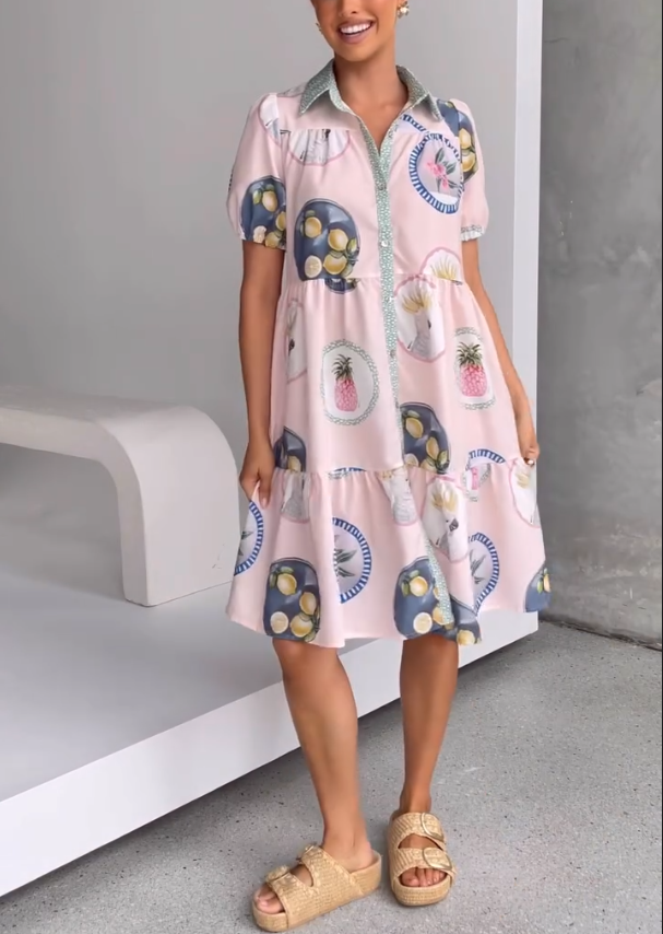 Women's New Fruit Plate Printed Dress