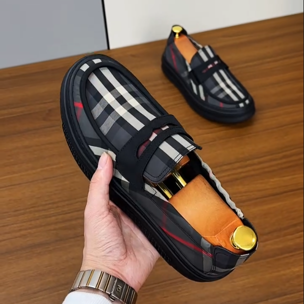 Men's Fashion Trend Short Sleeved Style Casual Leather Shoes