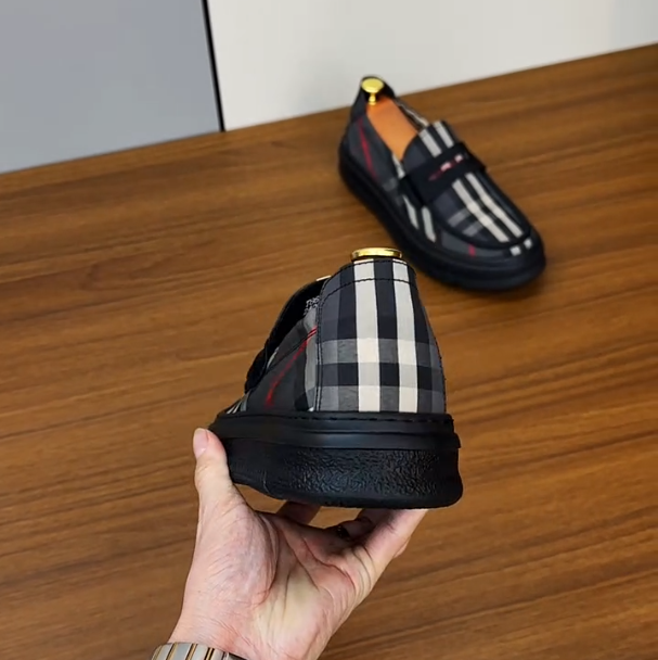Men's Fashion Trend Short Sleeved Style Casual Leather Shoes