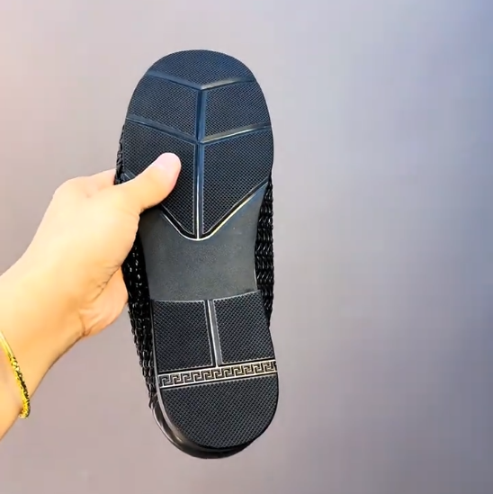 Men's New Tassel Leather Fishing Net Breathable Shoes
