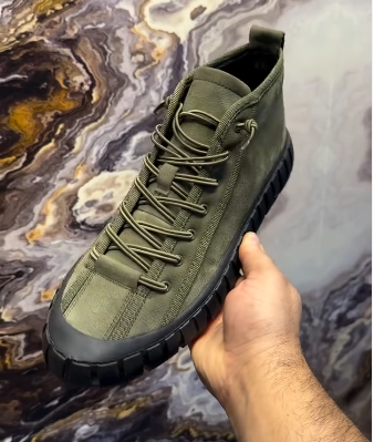 Men's Summer Breathable Suede Mid Top Casual Shoes