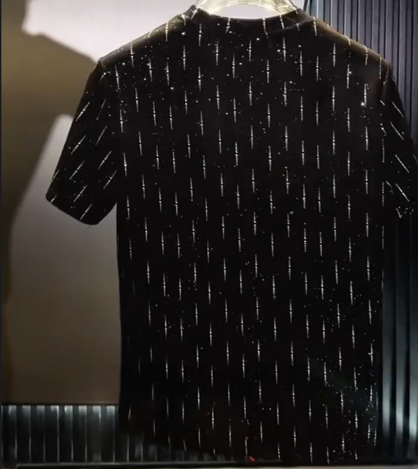 Men's New Meteor Shower Hot Diamond Short Sleeved Shirt