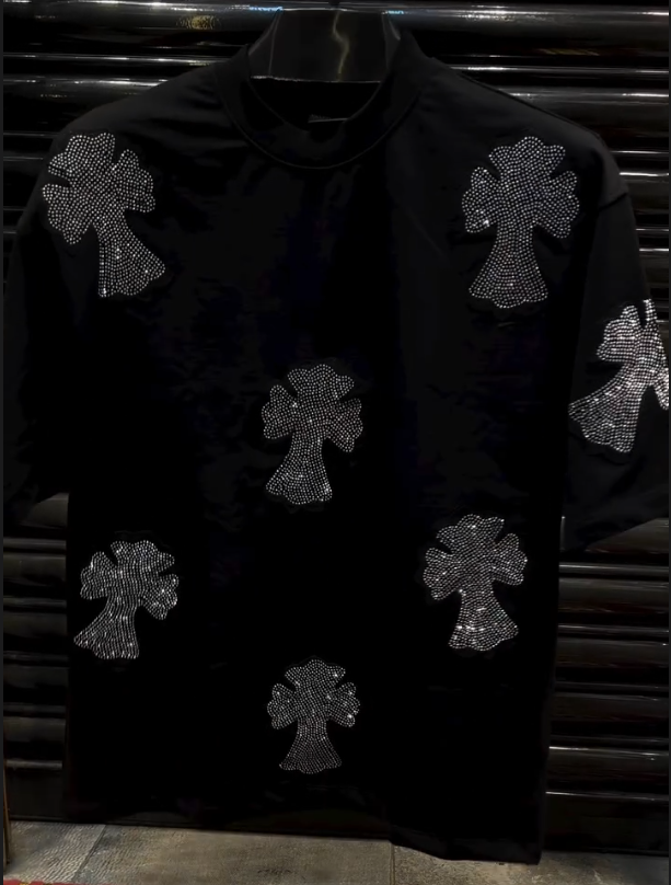 Trendy Luxury Sparkling Short Sleeves