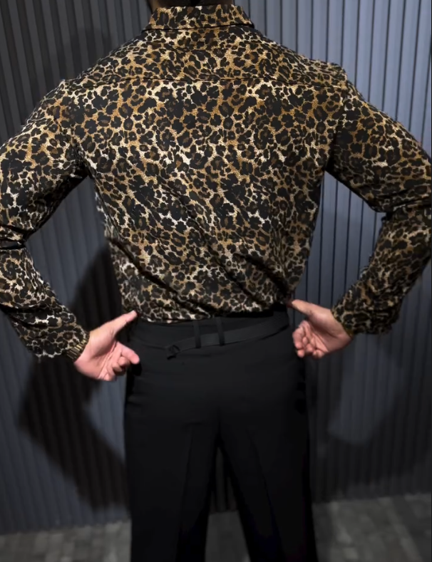Leopard Print Long Sleeved Shirt