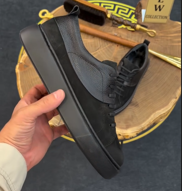 Leather Patchwork Breathable Casual Shoes