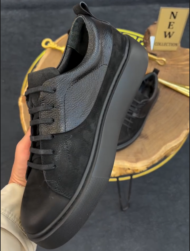 Leather Patchwork Breathable Casual Shoes