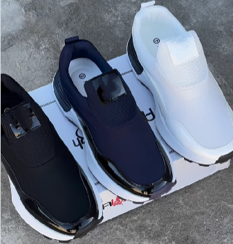 High Quality Patent Leather Mesh Splicing Casual Shoes