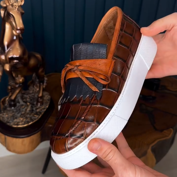 Crocodile Leather Yulefu Shoes